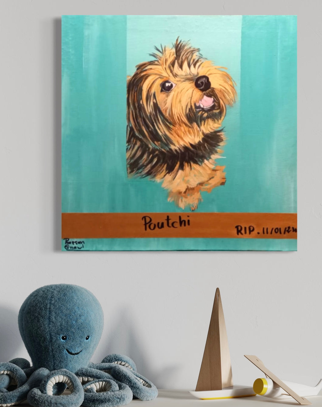 Tableau portrait chien  - poutchi-